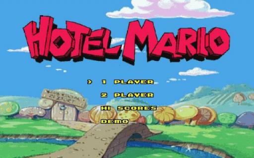 Hotel Mario title screen for CD-i